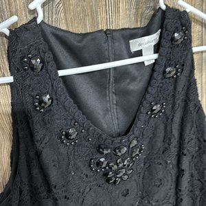 Black Lace Tank Shift Dress Size 16